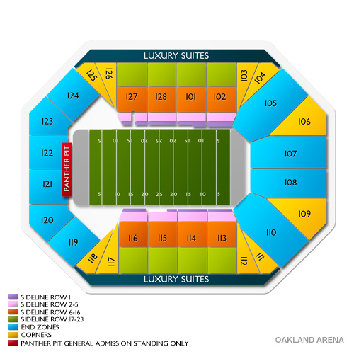Oakland Panthers Season Tickets (Includes Tickets to All Home Games)